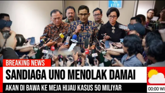 CEK FAKTA: Sandiaga Uno Menolak Berdamai, Akan Seret Anies Baswedan ke Pengadilan Perkara Hutang Rp50 Miliar?