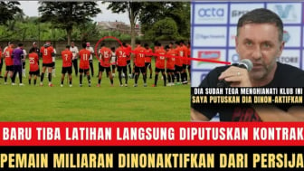 Cek Fakta: Dinonaktifkan Selamanya, Pemain Persija Ketahuan Mengkhianati Tim, Thomas Doll Ngamuk Besar?