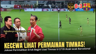 Cek Fakta: Kecewa Mendalam! Begini Tanggapan Jokowi Usai Timnas Indonesia U-17 VS Barcelona 3-0