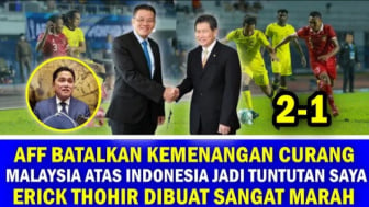 Cek Fakta: AFF Batalkan Kemenangan Curang Malaysia Atas Timnas Indonesia U-23, Erick Thohir Marah Besar?