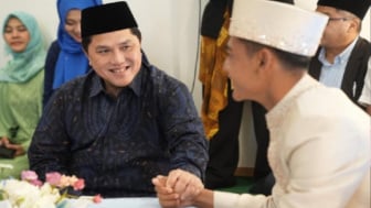 Hadir sebagai Saksi, Ketum PSSI Erick Thohir Bagikan Tips Pernikahan pada Pratama Arhan dan Azizah Salsha