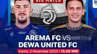 Anti Lemot! Link live streaming pertandingan Arema FC vc Dewa United BRI Liga 1 Pekan ke 18 Hari Ini