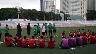 Gelar Latihan Perdana di Filipina, Shin Tae-yong Berikan Wejangan Kepada Para Pemain Timnas Indonesia