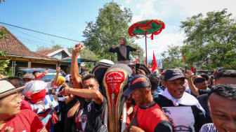 Istri Capres Ganjar Pranowo Kunjungi Ponorogo, Disambut Reog