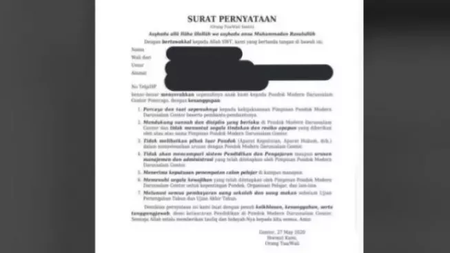 Viral! Surat Pesantren Gontor yang Dinilai Kontroversi