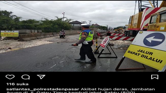 Jebol Lagi, Kualitas Proyek Ratusan Miliar Jembatan Tukad Ayung Dipertanyakan