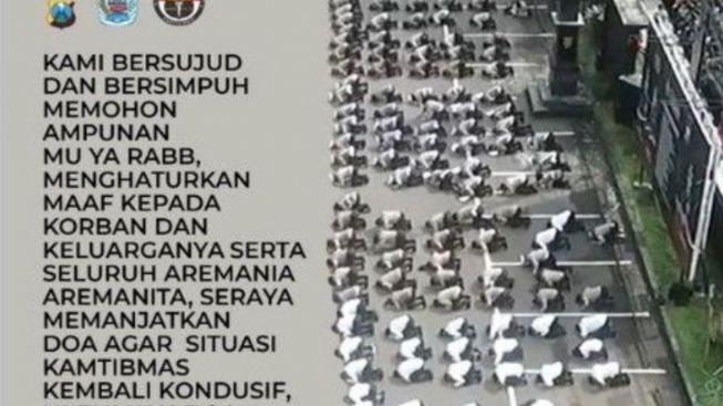 Saat Polisi di Malang Bersujud Minta Maaf ke Aremania, Akui Salah di Tragedi Kanjuruhan?