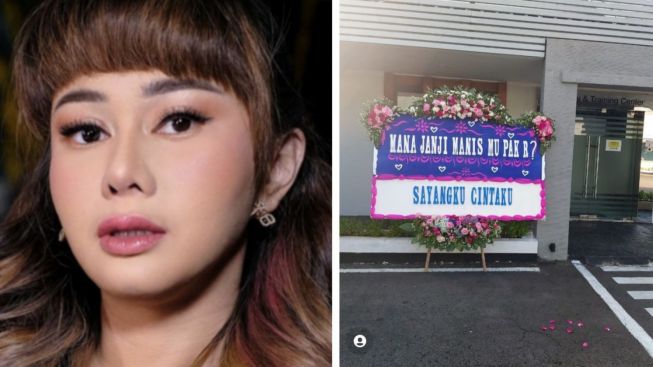 Gila! Denise Chariesta Bikin Karangan Bunga Tagih Janji Manis Pak R di Bali, Pilih Diletakkan di Depan Gedung Ini