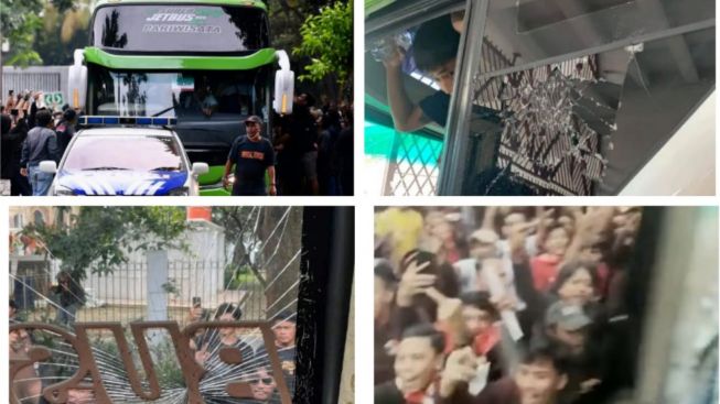 Bikin Malu! Bus Pemain Thailand Dirusak Oknum Suporter Indonesia, Warganet: Ngomong Usut Tragedi MalangTapi Attitude Mu Ripuh