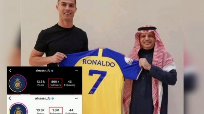 Ronaldo Effect! Followers Instagram Al Nassr FC Meningkat Tajam Hanya dalam Hitungan Jam