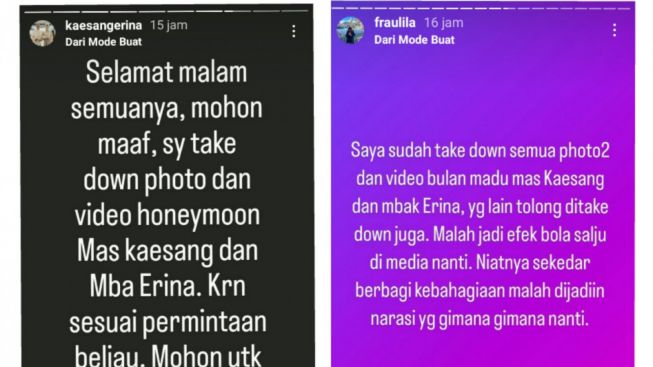 Khawatirkan Ini, Kaesang Pangarep dan Erina Gudono Minta Foto Bulan Madu di Swiss Di-Take Down