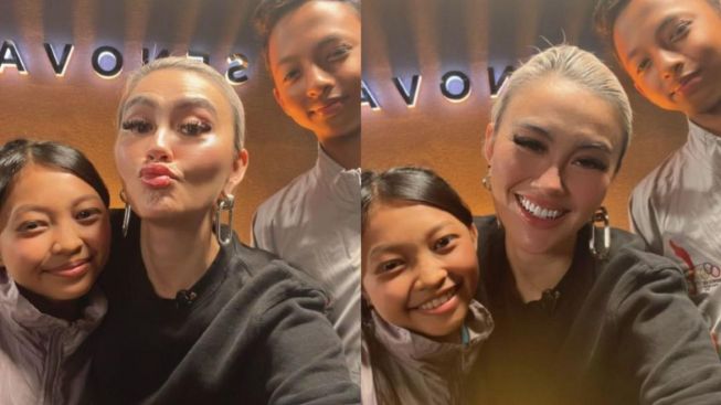 Agnez Mo Heboh Bertemu 2 Siswa SMP 1 Ciawi Bogor Jago Dance Sport