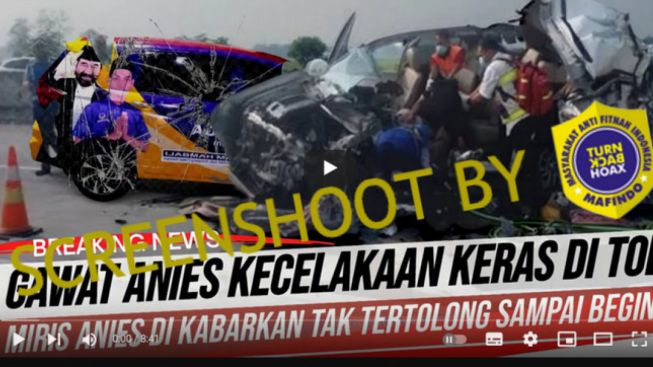 CEK FAKTA: Anies Baswedan Alami Kecelakaan di Jalan Tol Hingga Nyawanya Tak Tertolong, Benarkah?