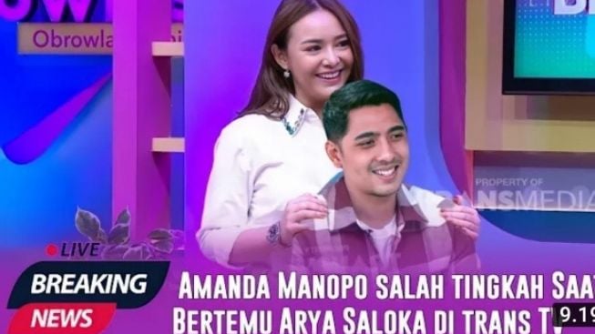 Cek Fakta: Tampil di Trans TV, Amanda Manopo Dirayu Arya Saloka, Benarkah?