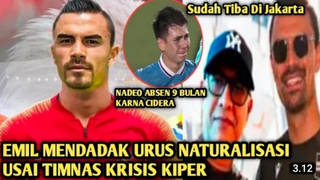 CEK FAKTA: Krisis Kiper Timnas, Mendadak Emil Audero Tiba di Indonesia Urus Dokumen Naturalisasi, Nadeo Absen 9 Bulan?