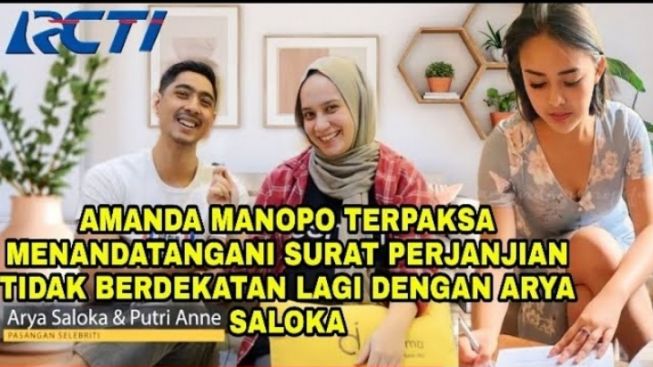 CEK FAKTA: Kemarin, Amanda Manopo Dipaksa TTD Surat Perjanjian dari Putri Anne untuk Tak Dekati Arya Saloka?
