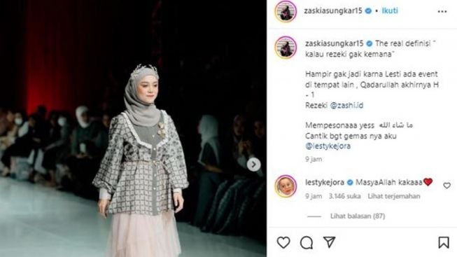 Ikut Fashion Show Zaskia Sungkar, Aura Lesti Kejora Jadi Sorotan