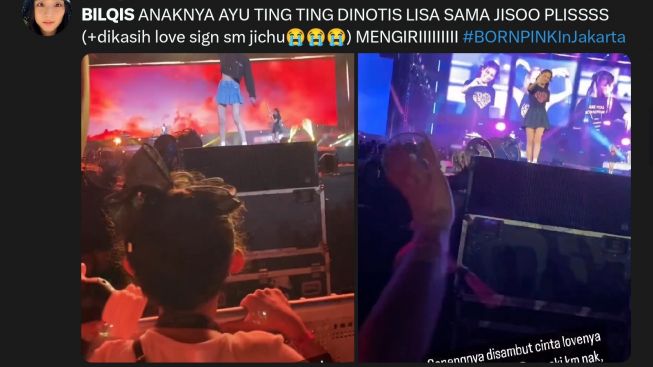 Bikin Iri, Ayu Ting Ting Hadiri Konser Blackpink, Warganet: Dinotice sama Jisoo!