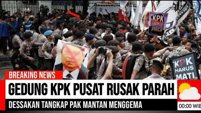 Cek Fakta: Gedung KPK Rusak Parah, Desakan Tangkap SBY Semakin Tak Terbendung, Benarkah ?