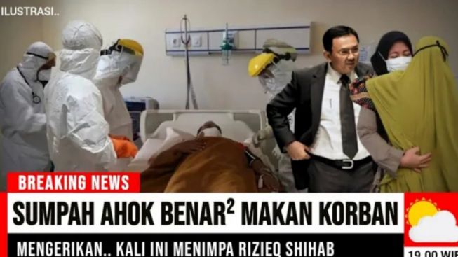 Cek Fakta: Mengerikan! Sumpah Ahok Kembali Makan Korban, Kali Ini Menimpa Habib Rizieq Shihab?