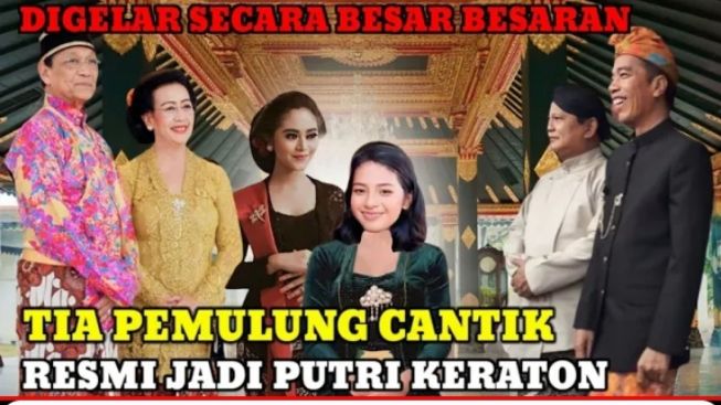 CEK FAKTA: Presiden Jokowi Resmikan Tia Pemulung Cantik Jadi Putri Keraton, Benar atau Hoax?