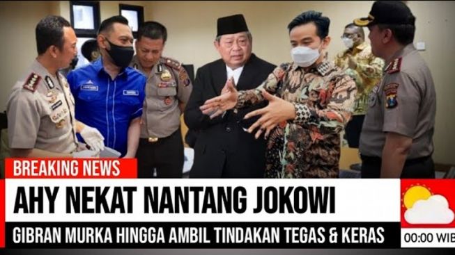 CEK FAKTA: Breaking News! AHY Nekat Nantang Jokowi, Gibran Murka hingga Ambil Tindakan Tegas dan Keras
