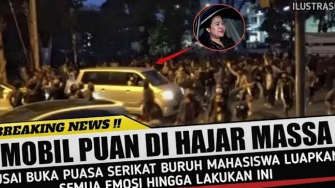 CEK FAKTA: Usai Buka Puasa, Mobil Puan Maharani Dihadang Massa, Benarkah?