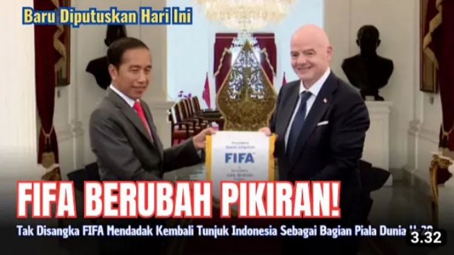 Cek Fakta: Plin-Plan! Tak Disangka FIFA Kembali Tunjuk Indonesia Sebagai Bagian Piala Dunia U-20?