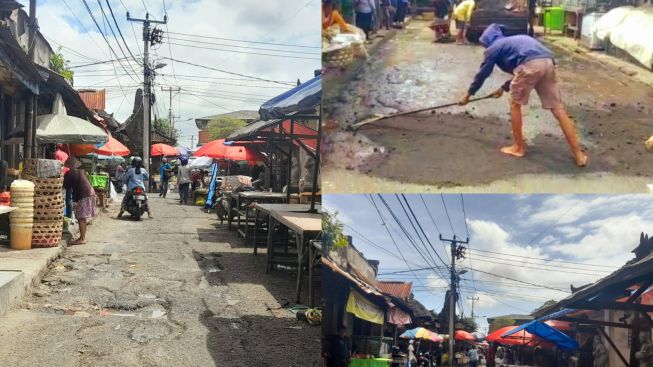 Gercep Perbaiki Jalan Rusak, Pedagang Pasar Kumbasari Apresiasi Pemkot Denpasar