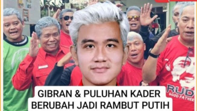 Dukung Ganjar Pranowo sebagai Capres PDIP, Gibran Rakabuming dan 17 Kader Solo Cat Rambut Jadi Putih?