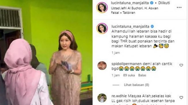 Lebaran di Kampung Halaman, Lucinta Luna Lakukan Ini Sampai Bikin Warganet Rela Antre