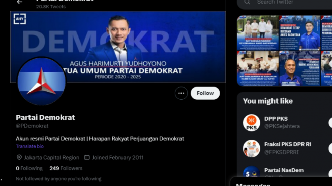 Ketahuan Beli? Follower Twitter Demokrat Tiba-Tiba Drop Berkurang, Gibran Rakabuming Ikut Berkomentar