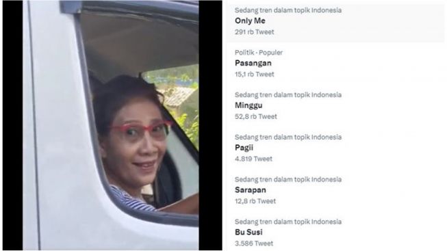 Susi Pudjiastuti Jadi Trending Twitter Usai Ketangkap Kamera Minta Rokok di Jalan
