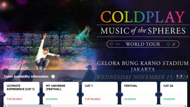 Ternyata Cuma Pakai Ini, Warganet Spill Trik Lebih Cepat Dapat Tiket Konser Coldplay