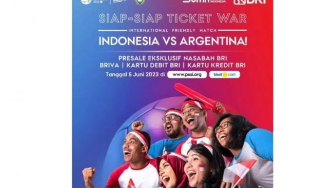 Jangan Lupa! Pembelian Tiket Timnas Indonesia vs Argentina Dibuka 5 Juni, War Dimulai Pukul 12 Siang
