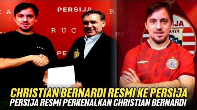 CEK FAKTA: Persija Jakarta Hari Ini Resmi Perkenalkan Christian Bernardi Sebagai Rekrutan Anyar?