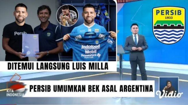 CEK FAKTA: Ditemui Langsung Luis Milla, Persib Bandung Umumkan Bek Timnas Argentina Nicolas Otamendi?
