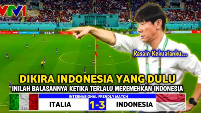 CEK FAKTA: Berjaya di Asia, Timnas Indonesia Berhasil Pecundangi Italia dengan skor 3-1 Usai Diremehkan?
