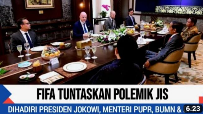 Cek Fakta: FIFA Tuntaskan Polemik JIS, Dihadiri Presiden Jokowi, Menteri PUPR, BUMN, dan DPR?