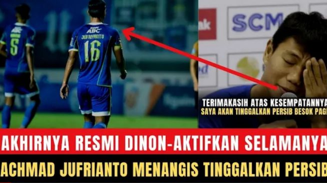 Cek Fakta: Susul Ricky Kambuaya ke Dewa United, Achmad Jufriyanto Menangis Tinggalkan Persib Bandung?
