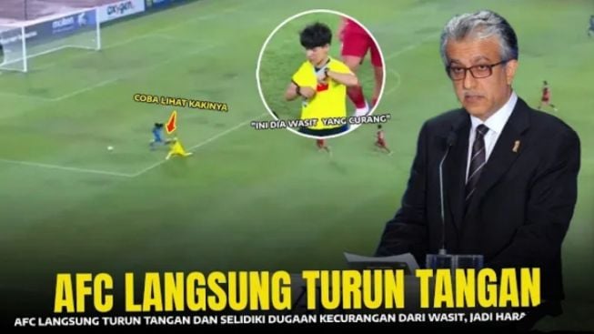 Cek Fakta: Ketahuan Sekarang! AFC Langsung Turun Tangan, Usut Wasit Curang Asal Vietnam?