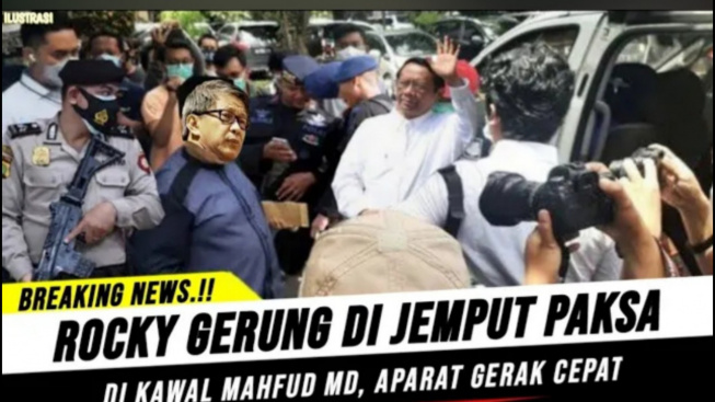 Cek Fakta: Siang Ini! Rocky Gerung Dijemput Paksa Dikawal Mahfud MD, Aparat Gerak Cepat