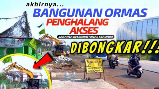 Cek Fakta: JIS Terpilih Sebagai Venue Piala Dunia U-17, Bangunan Ormas Penghalang ke Stadion Dibongkar