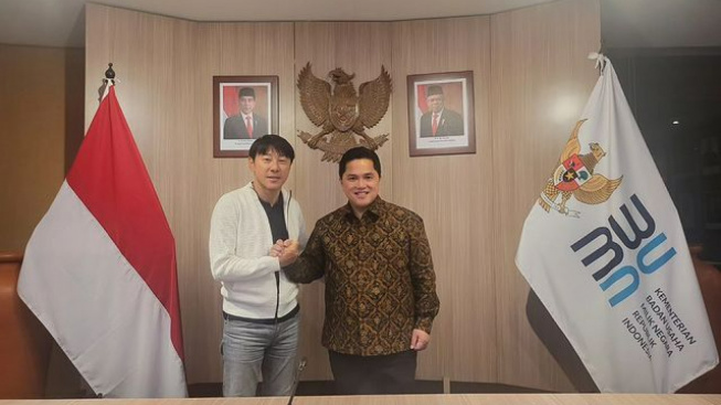Piala AFF U-23 Strategi Erick Thohir Usir Shin Tae-yong? Warganet: Jebakan Batman!