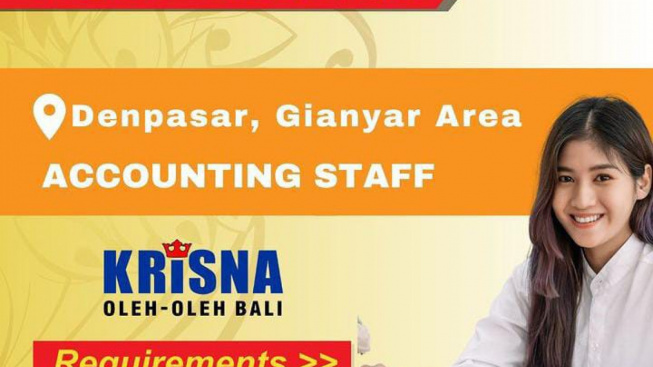 Masa Depan Cerah, Loker Accounting Staff di Krisna Oleh-Oleh Bali, Denpasar