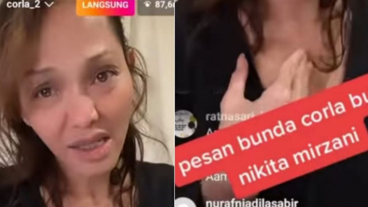 Tangkap layar saat Bunda Corla live Instagram @insta_julid [Instagram/insta_julid]