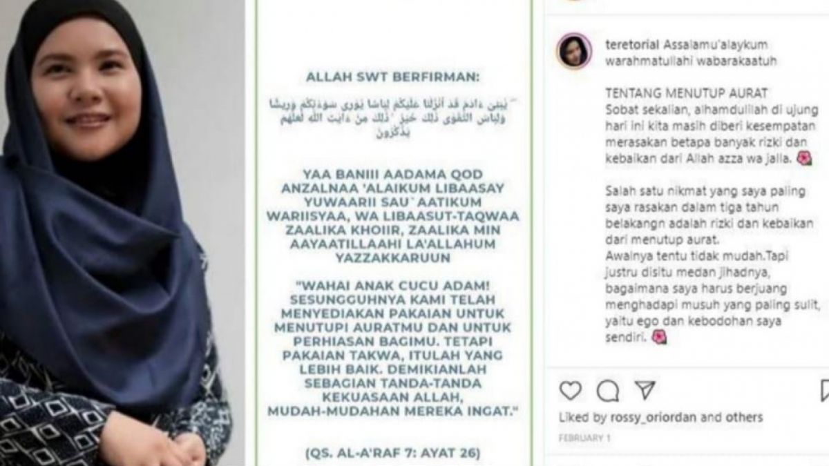 Tere anggun berjilbab [Instagram/@teretorial]