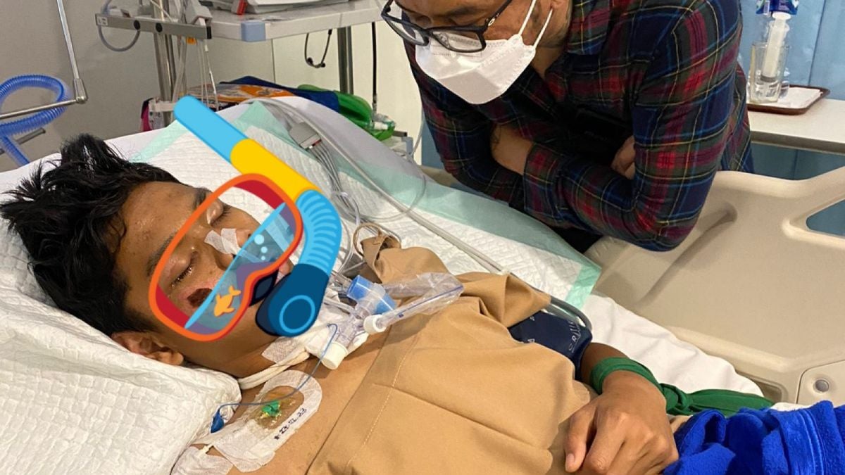 Pengurus GP Ansor, Jonathan Latumahina, membagikan gambar kondisi putranya, David Azora, masih belum sadarkan diri selama dirawat di RS Mayapada, Kuningan, Jakarta Selatan, sejak tanggal 20 Februari 2023. [Twitter @seeksixsuck]