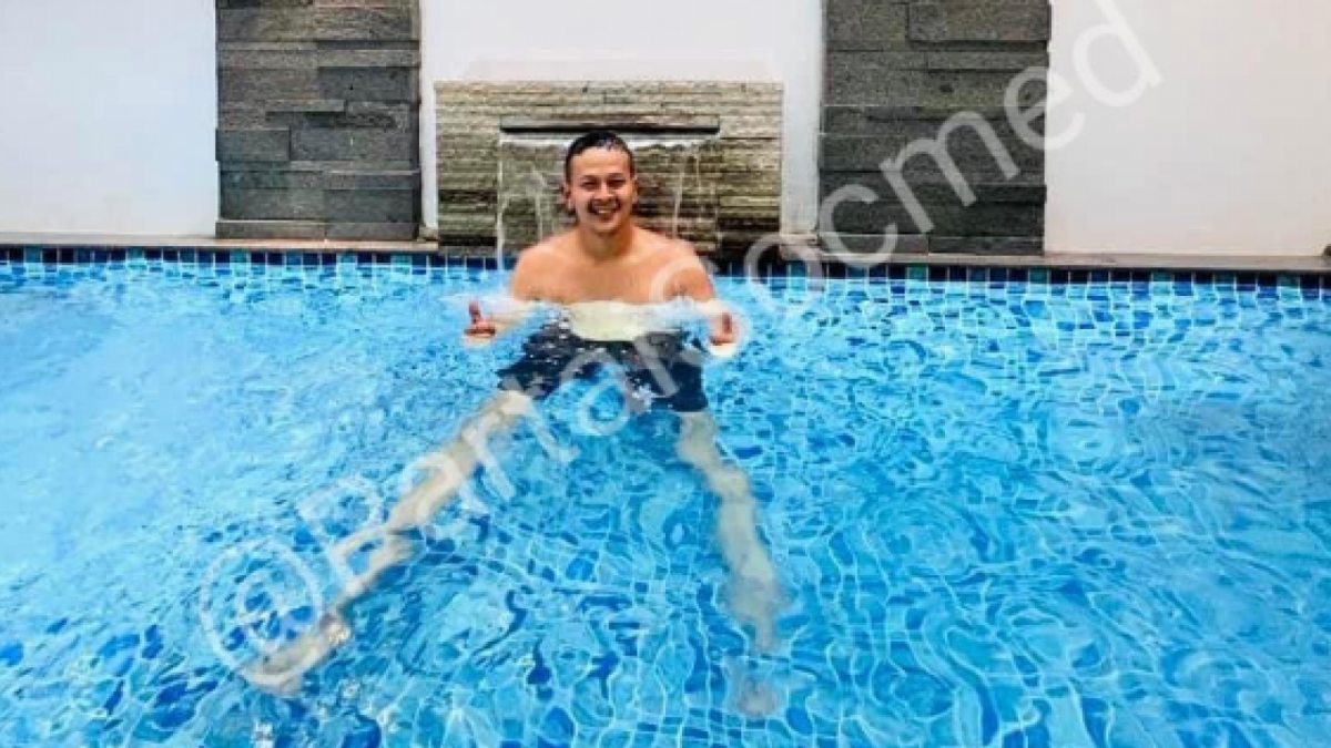 Sipir Lampung diduga punya rumah mewah dengan kolam renang di dalamnya. [Twitter @PartaiSocmed]