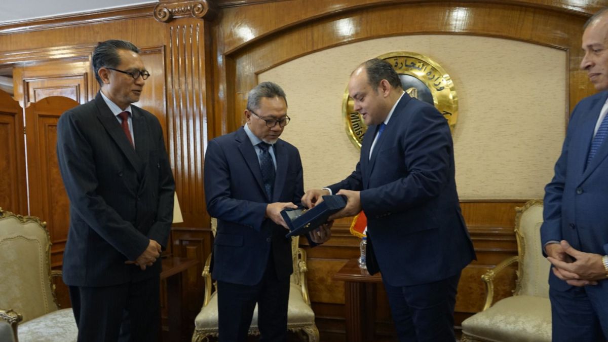 Mendag Zulkifli Hasan dan Mendag Mesir Ahmed Samir Saleh menandatangani Join Trade Commitee (JTC), mencapai kontrak dagang senilai Rp12,88 triliun. [Humas Kemendag]